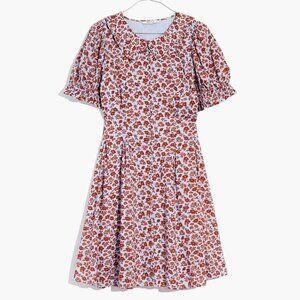 Madewell Collared Puff-Sleeve Mini Dress in Piccola Floral